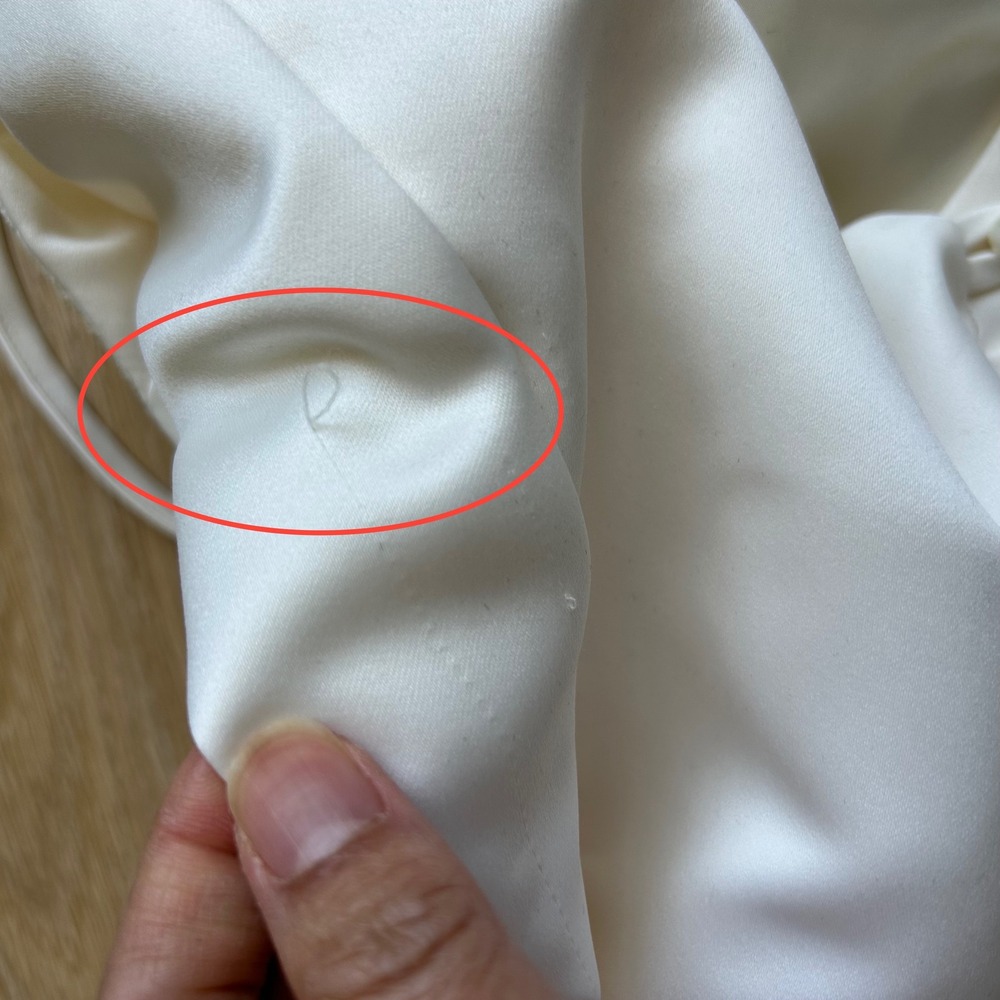 Vintage Jessica McClintock Wedding Gown Satin White Floral Embroidered Gemstone - Picture 12 of 16